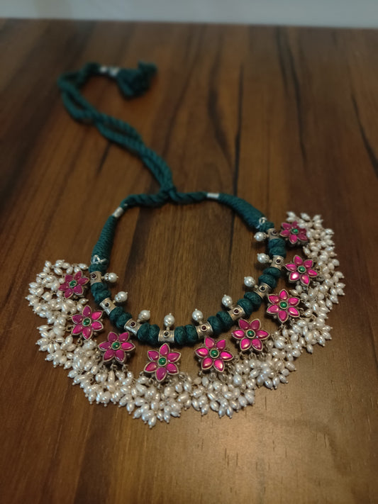 Dhaage Mordern Pink kundan Guttapusalu image 0