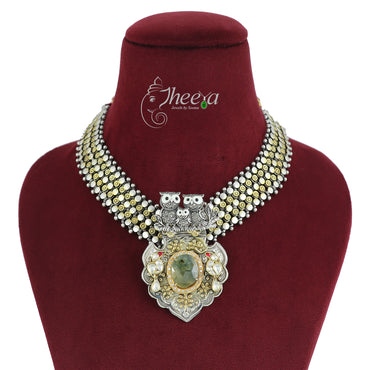 Riwaayat Fusion Necklace with Owl Family image 1
