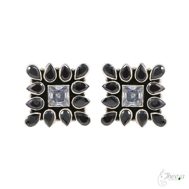 Grey Stone Square Studs image 1