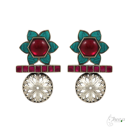 Turquois Kundan Earring image 0