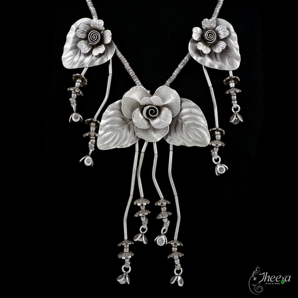 Silver Rose Necklace image 2