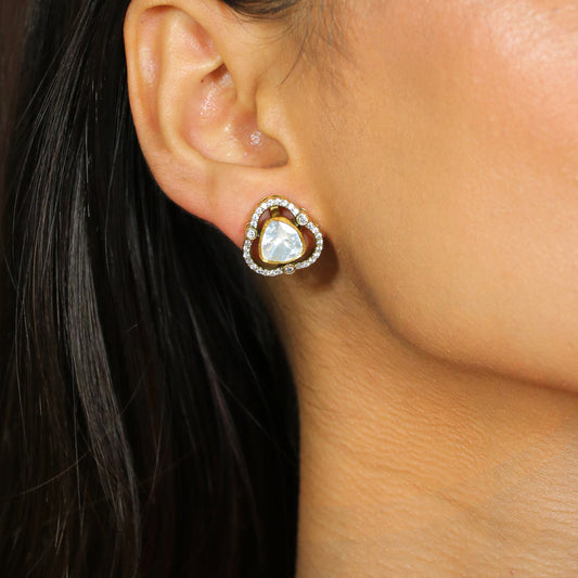 Club Moissanite with CZ Studs image 0