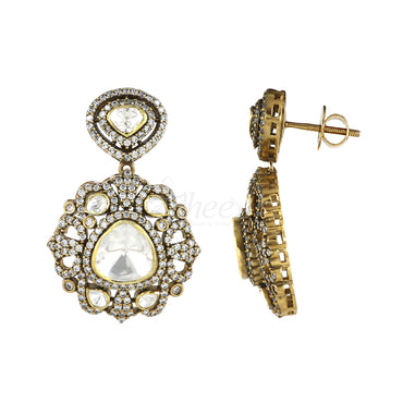 Moissanite and CZ Earrings image 1