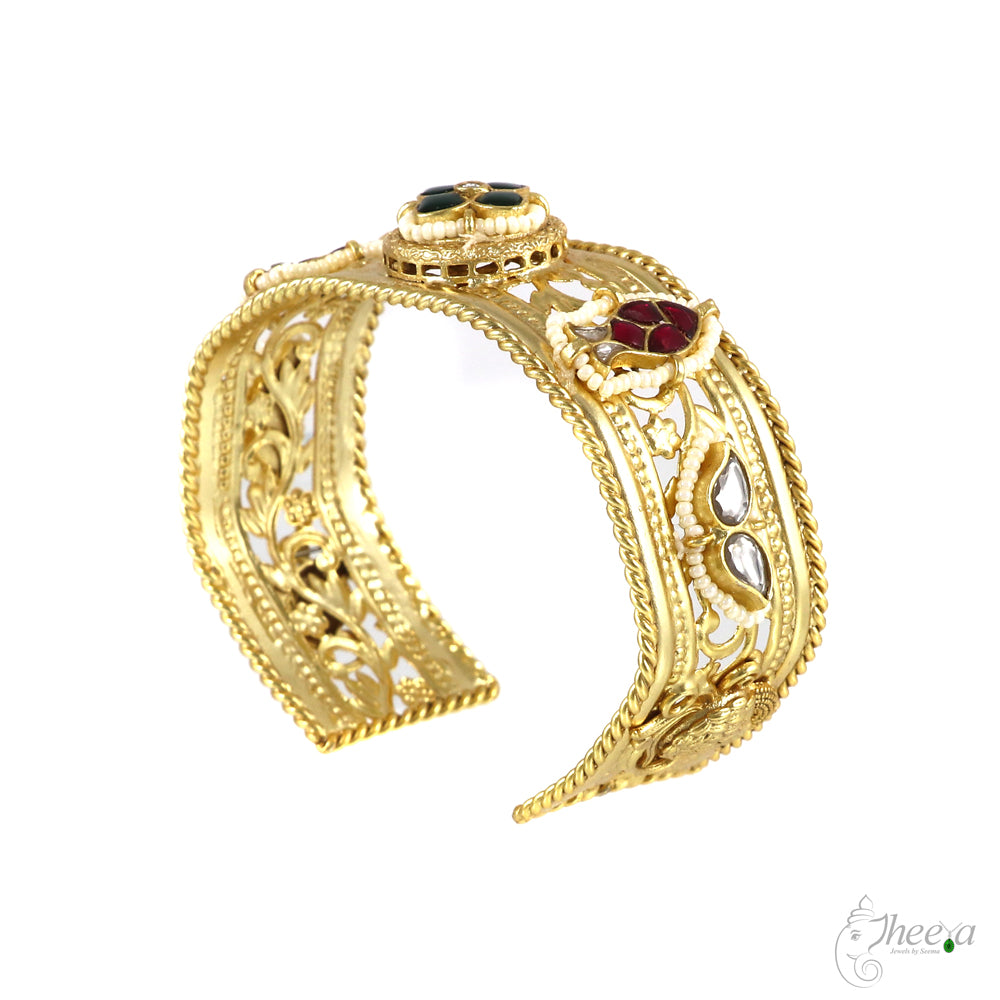 Cuff with Kundan Work Bracelet image 2