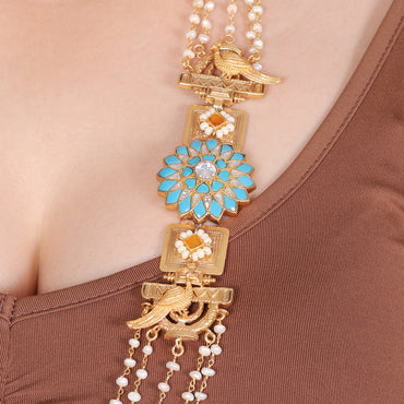 Turquoise Side Pendant Necklace image 1