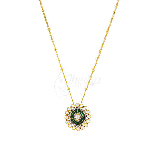 Moissanite Kundan Pendant image 4