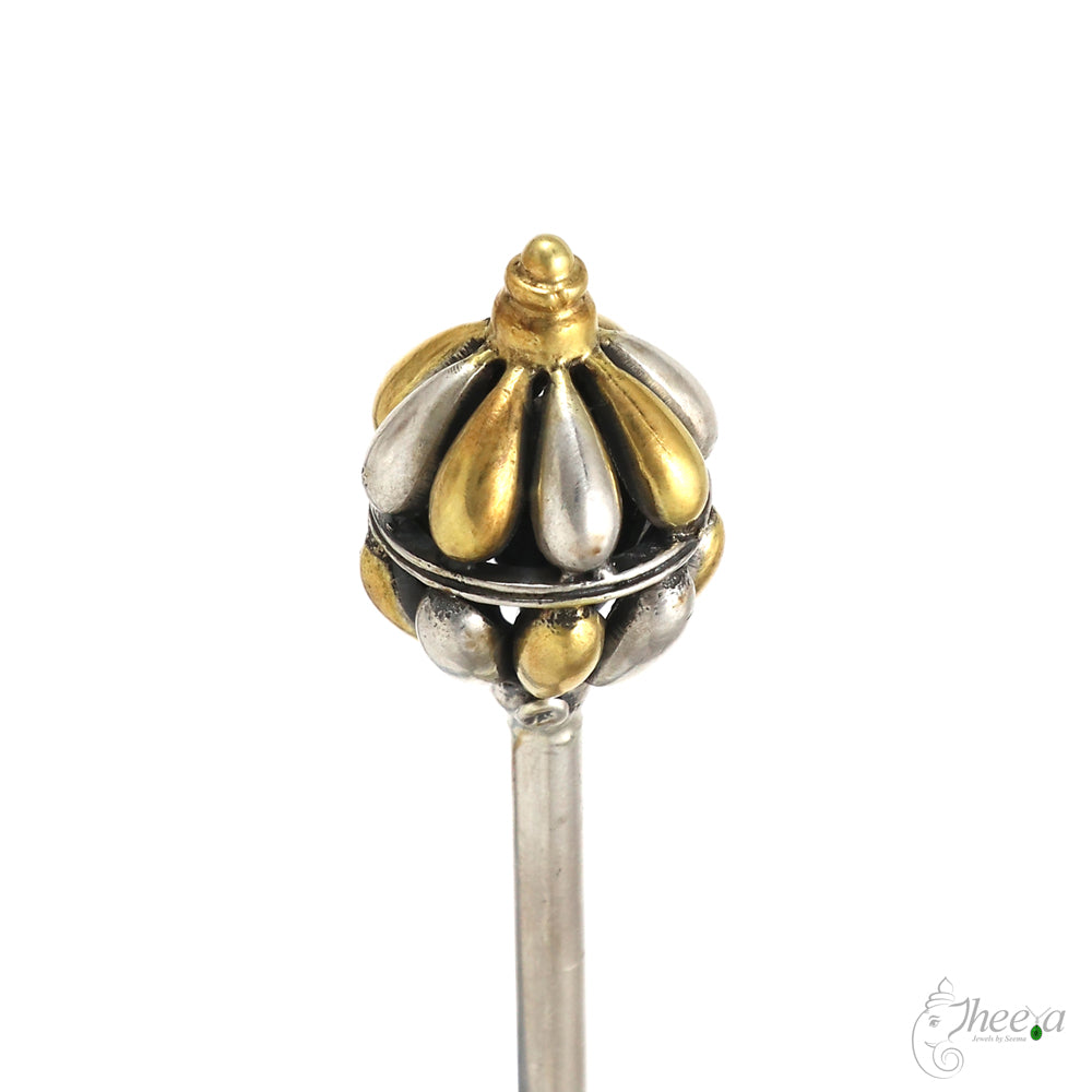 Dual Tone Globe Hair Pin image 3