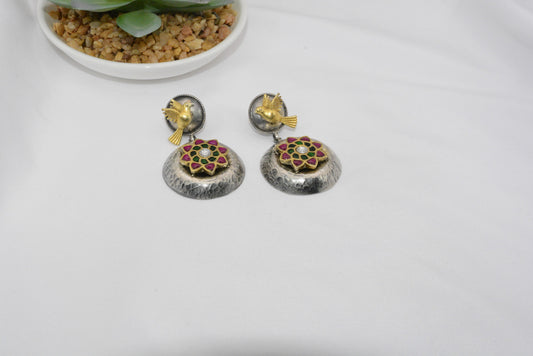 Sterling Silver Floral Mandala Earrings image 0