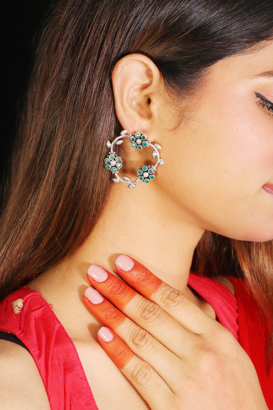 Saadagi Green wreath Earrings image 0