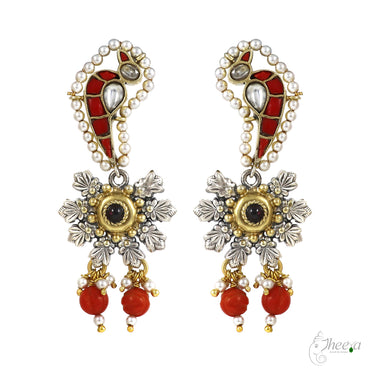 Coral birds necklace image 1