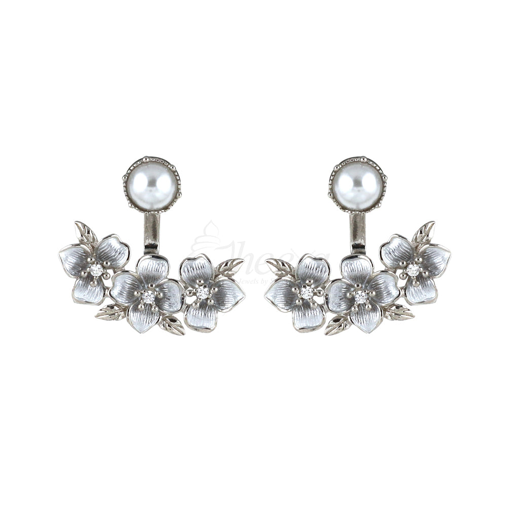 Pearl With Flower Drop image 3