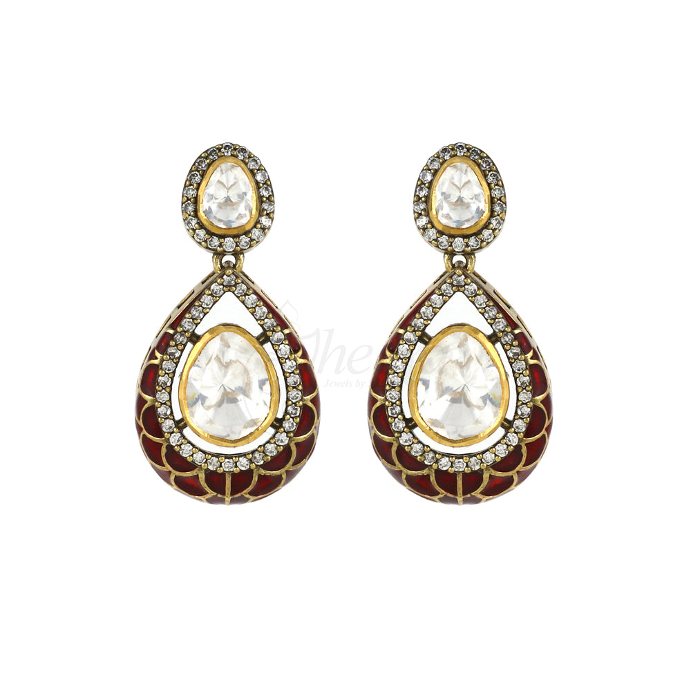 Jadau Kundan Drop Earrings image 0