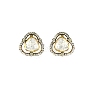 Club Moissanite with CZ Studs image 1