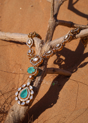 Green moissnaite set