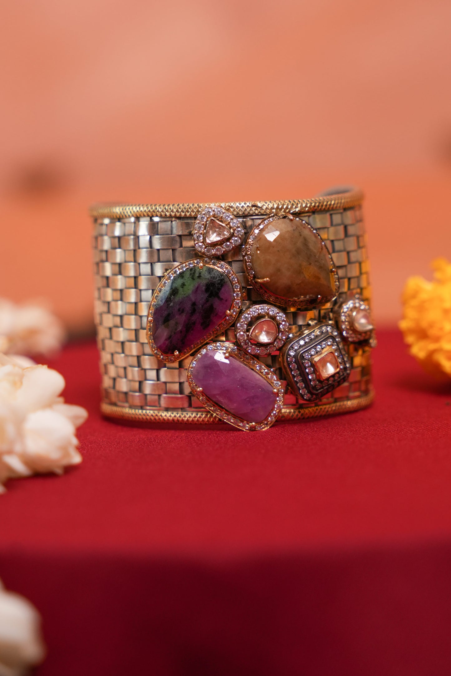 Multi Stone Cuff