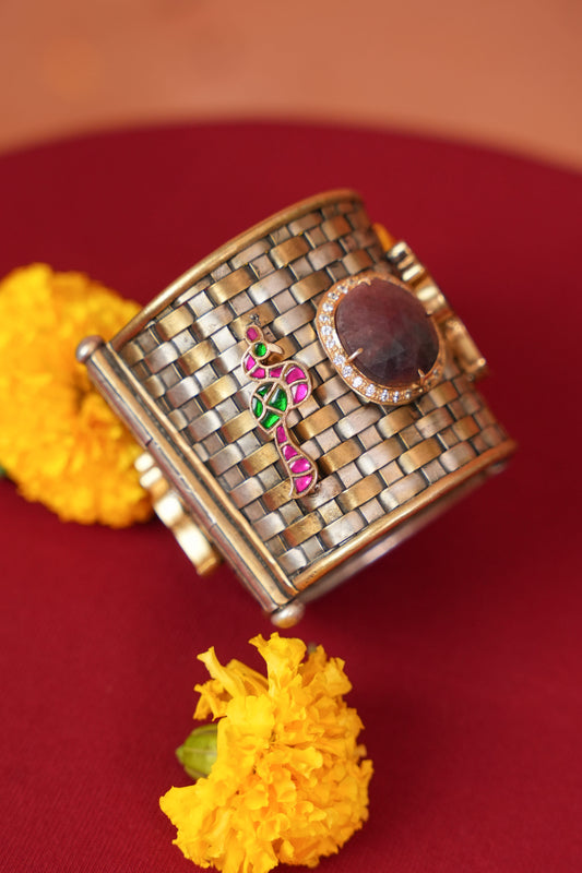 Fusion Cuff with sapphire