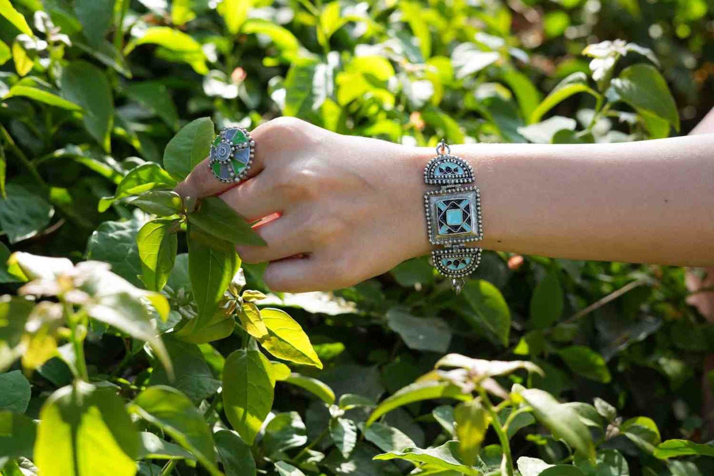 Vanya Blue Rectangle Bracelet