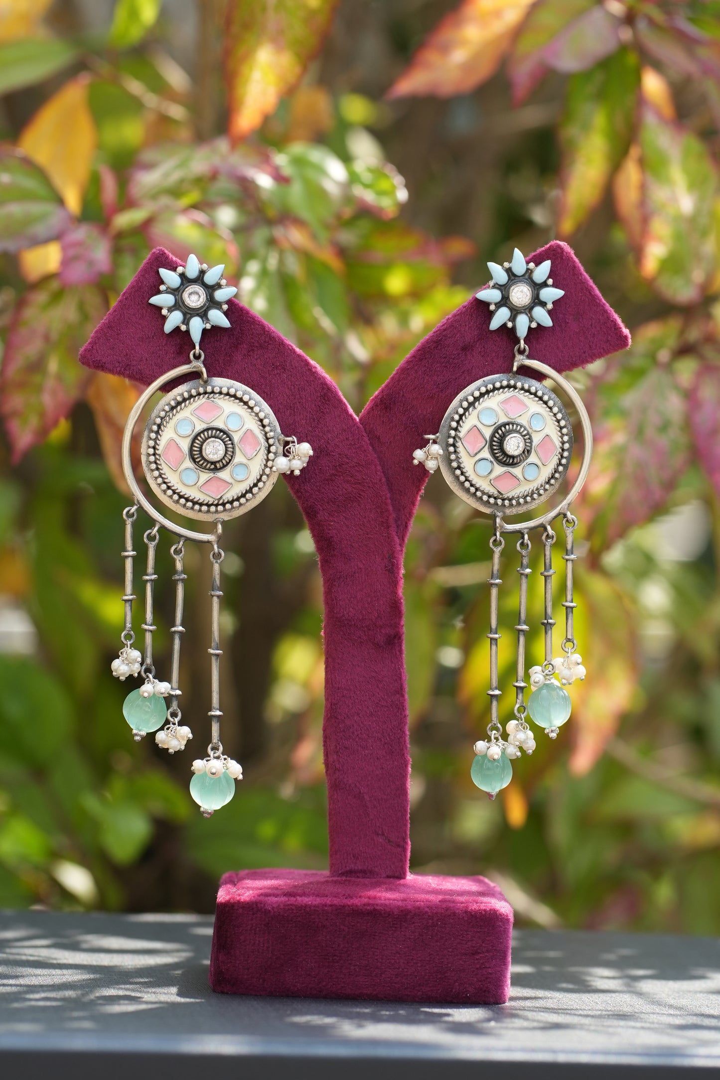 Vanya Light Blue Danglers