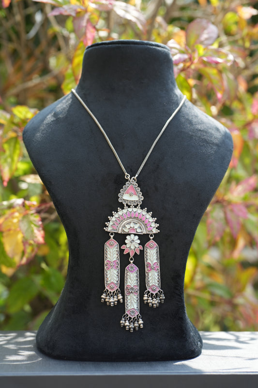 Vanya Light blue n pink Necklace