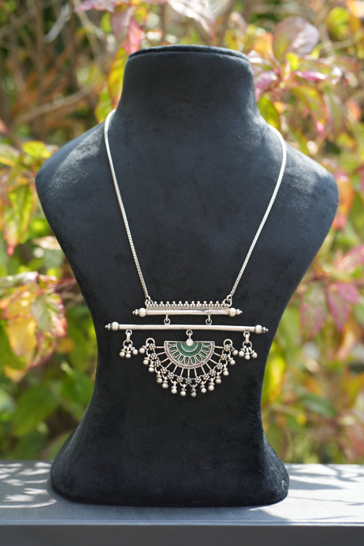 Vanya Green oxidised Necklace