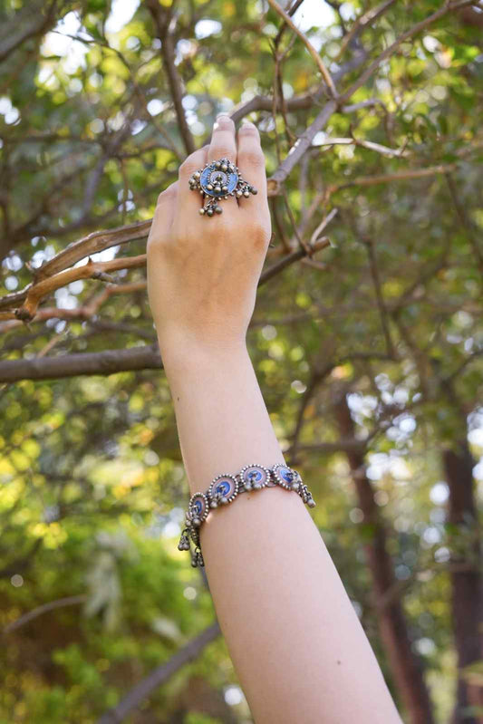 Vanya Blue Ghungaroo Ring