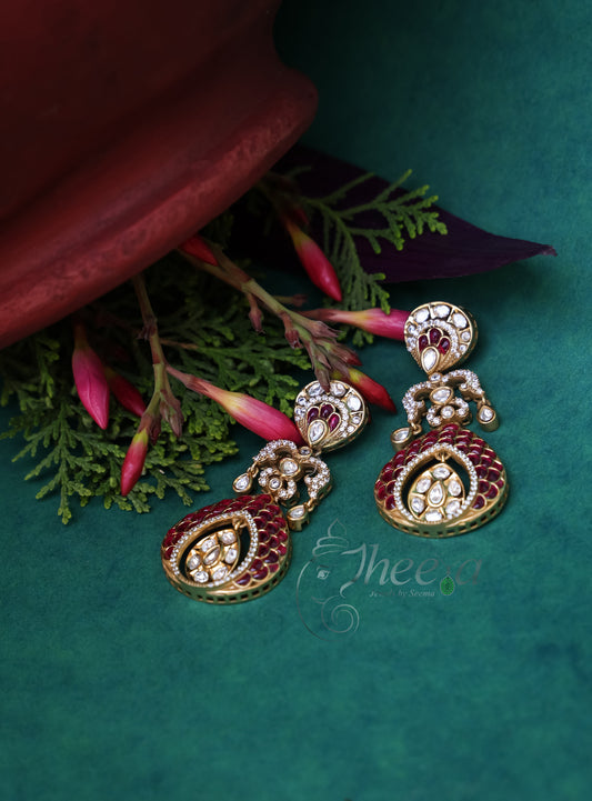 Riwaayat pink Dangling Earrings