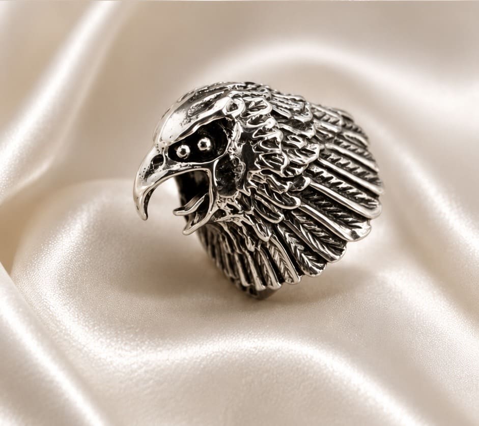 The Grand Patriot Large Profile Eagle Ring