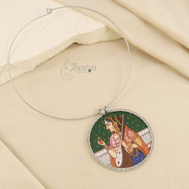 Musician hand painted pendant