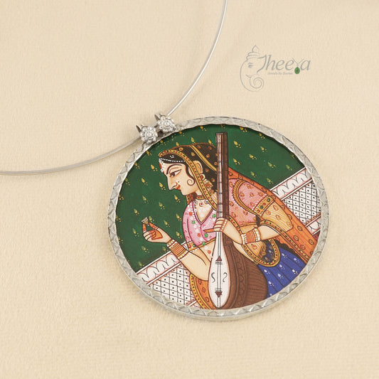 Musician hand painted pendant