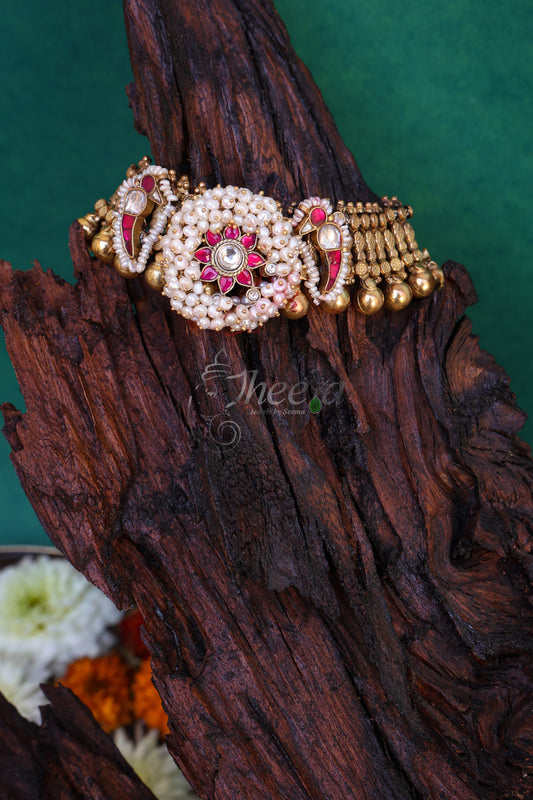 Gold kundan Anklets