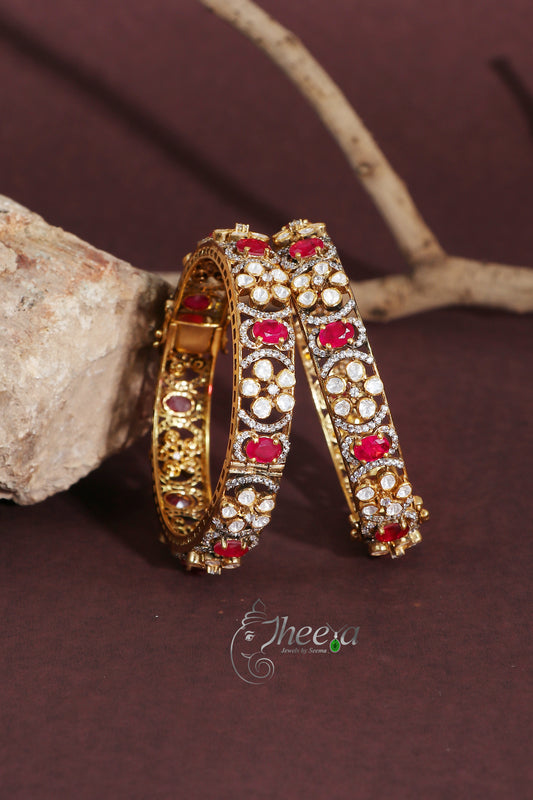 Ratnavalli Red Bangle Set