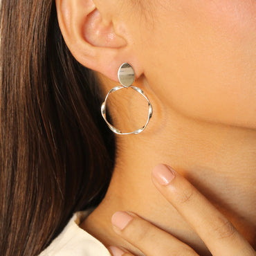 Silver Bali Ear Ring image 1