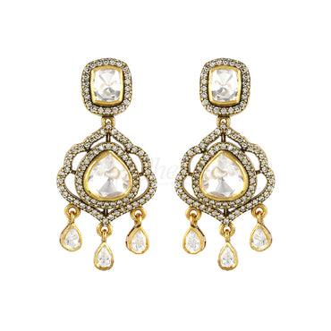 Moissanite Multi Drop CZ Studs image 1