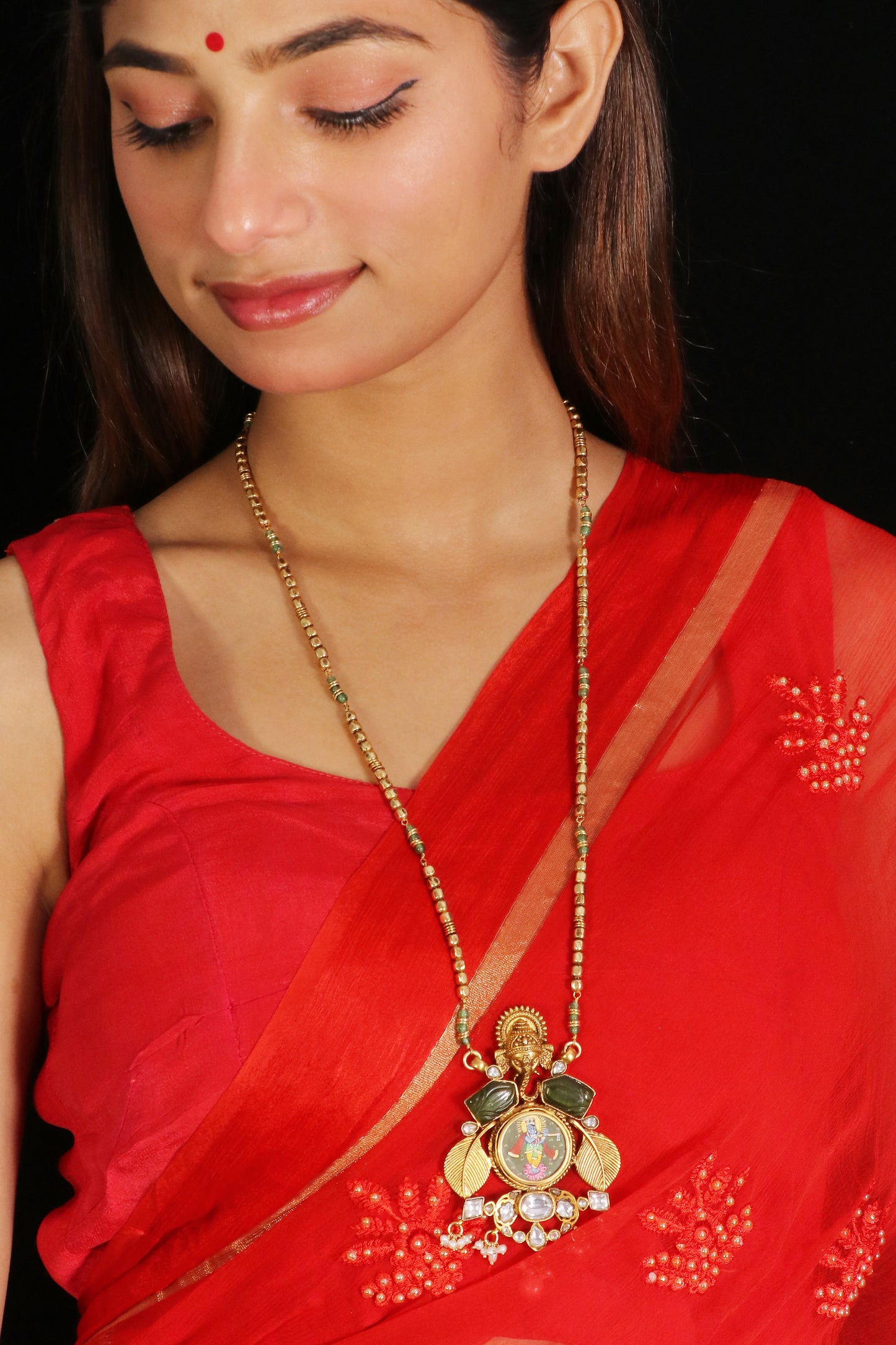 Riwaayat Hanpainted Krishna Pendant image 1