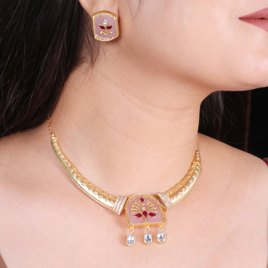 Hasli with Kundan Drops set image 0