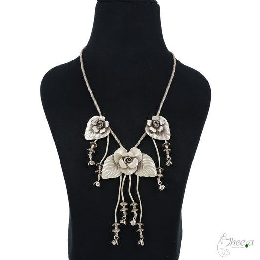 Silver Rose Necklace image 0