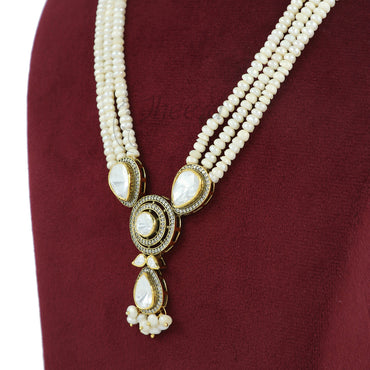 Moissanite with Jhumka Necklace Set image 1