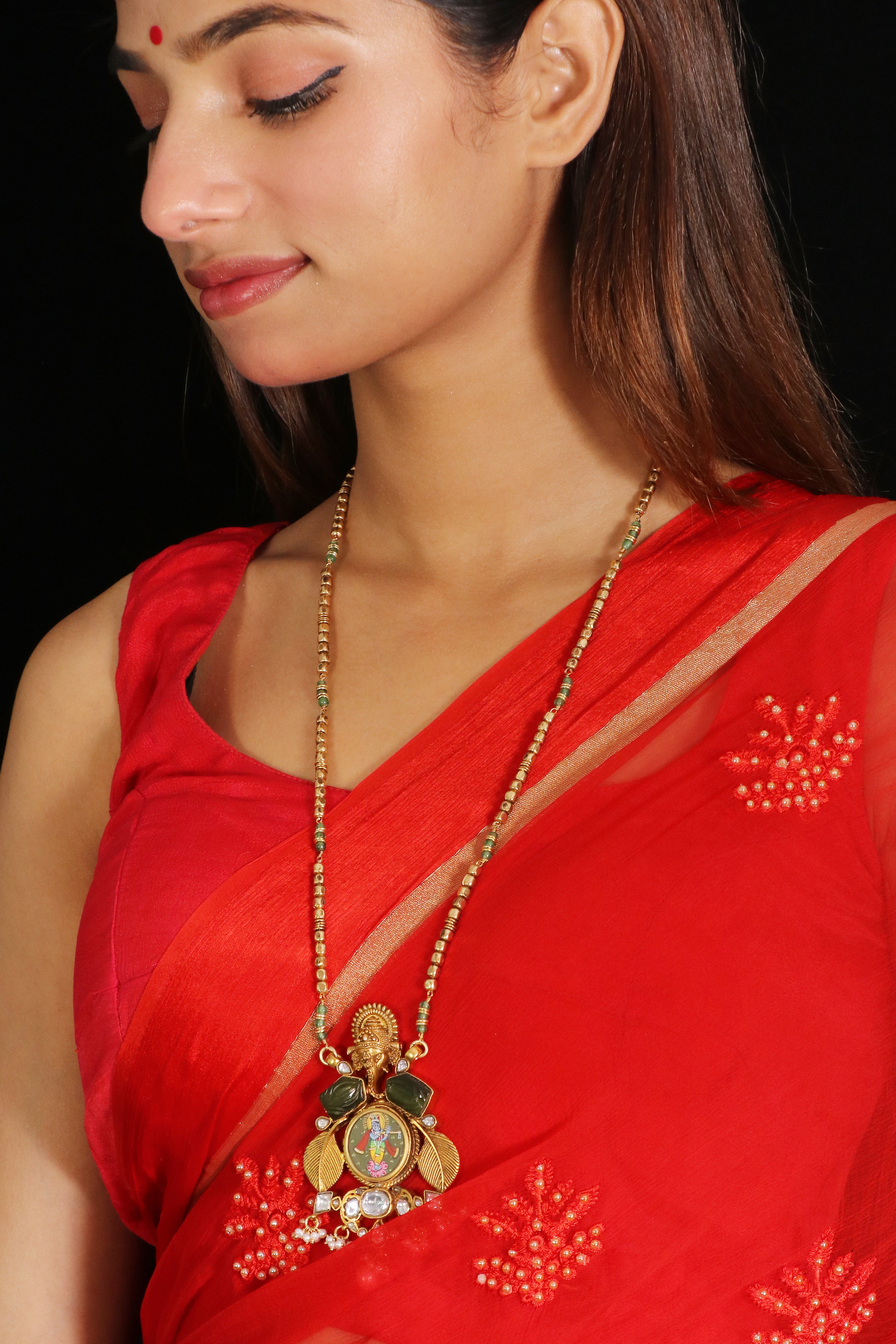 Riwaayat Hanpainted Krishna Pendant image 0