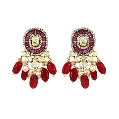 Jadau Kundan Choker Set with Moissanite and Pearls image 2