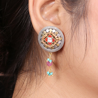 Coral and Tuquoise Fusion Necklace Set image 2