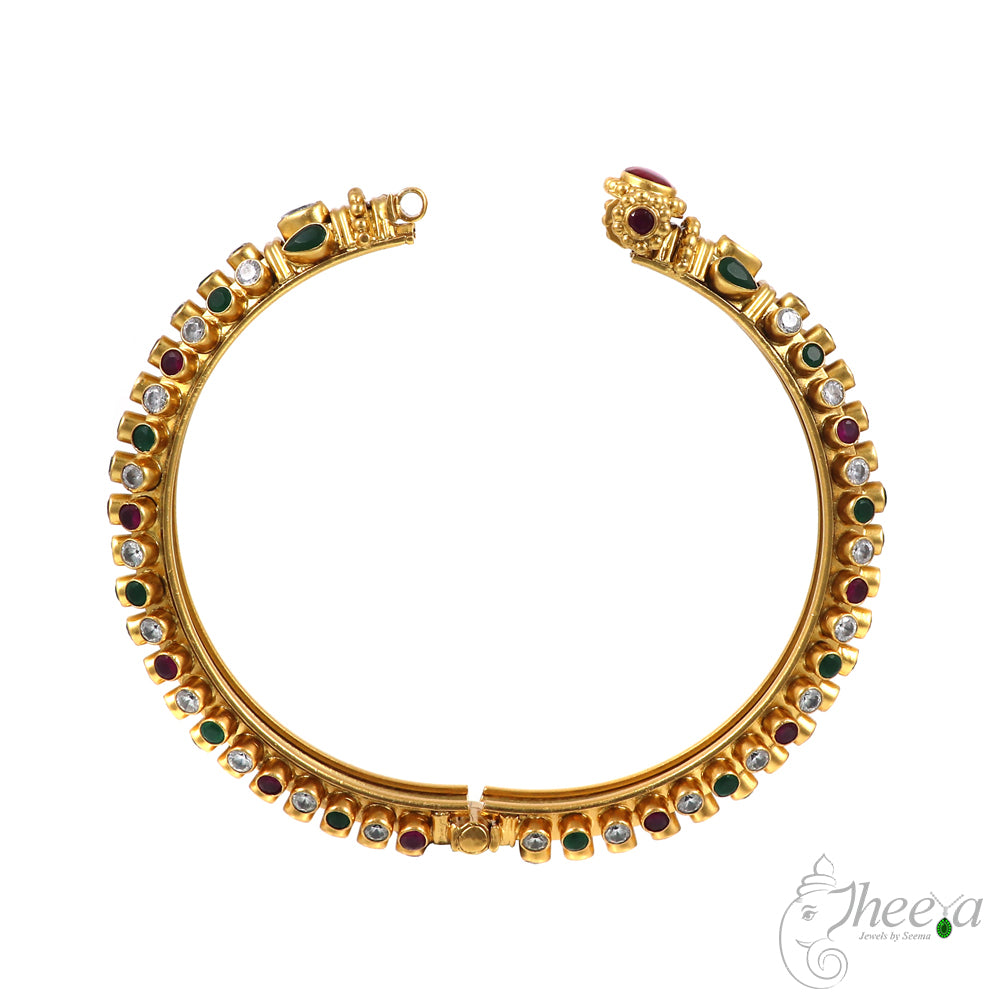 Ruby with Multi Colour Stones Kangan image 2