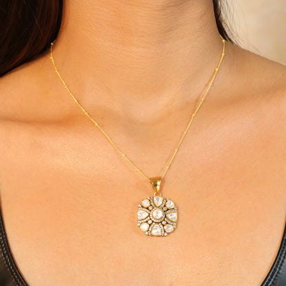 White Moissanite Pendant Set image 1