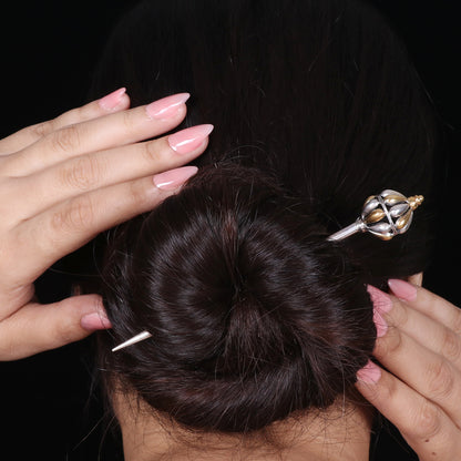 Dual Tone Globe Hair Pin image 0