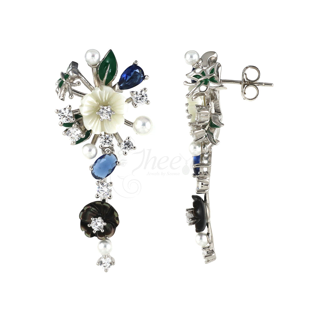 Mother of Pearl with Blue Stone image 3