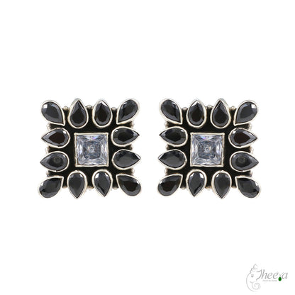 Grey Stone Square Studs image 1