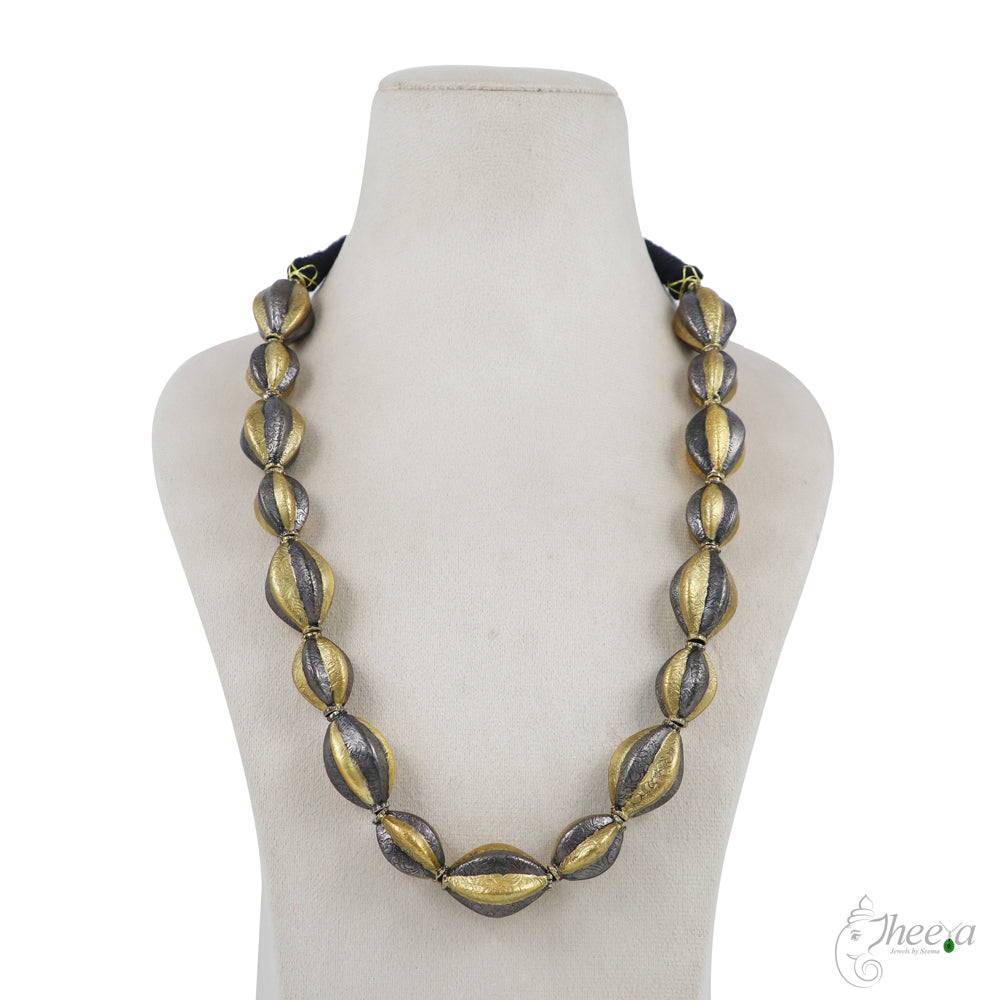 Gold and Rhodium Necklace image 1