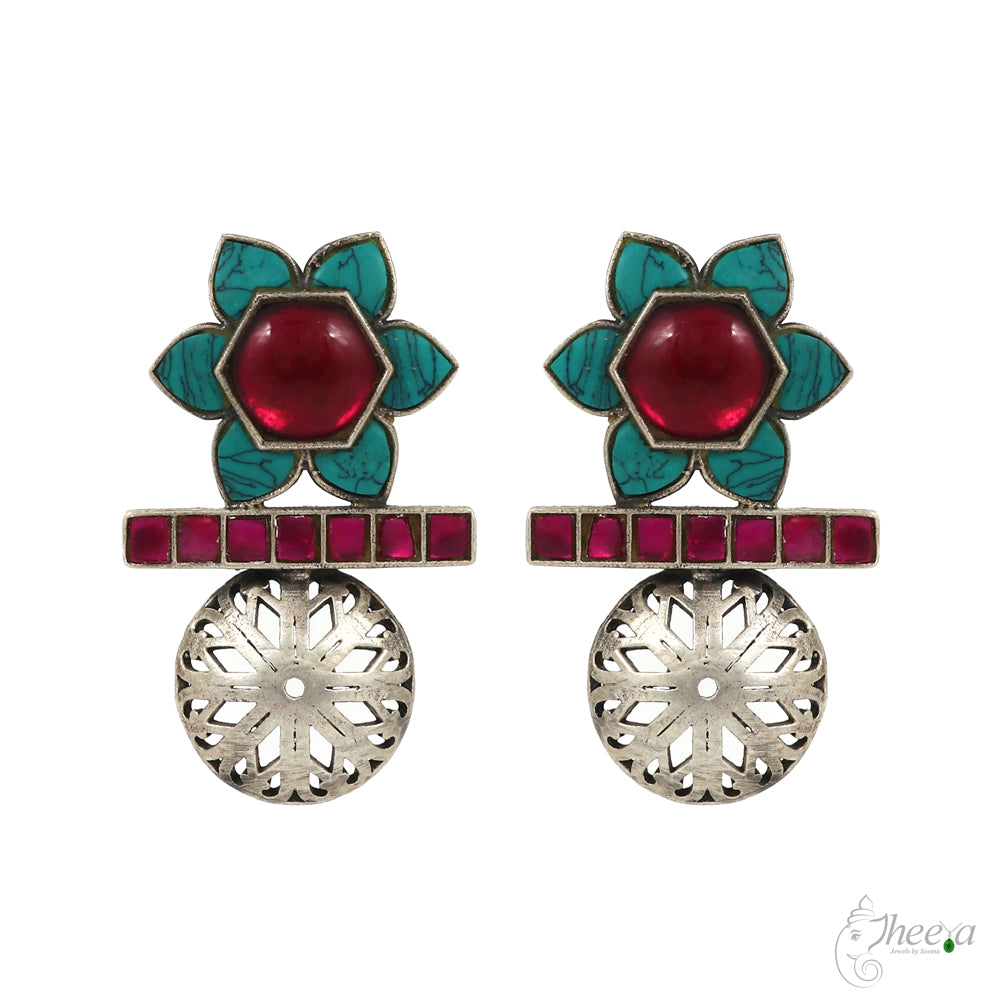 Turquois Kundan Earring image 0