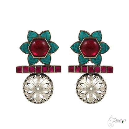 Turquois Kundan Earring image 0