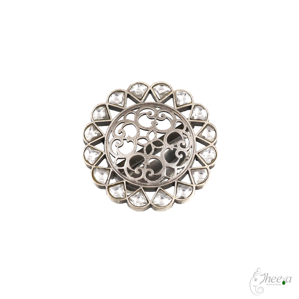 BigWhite Kundan ring image 1