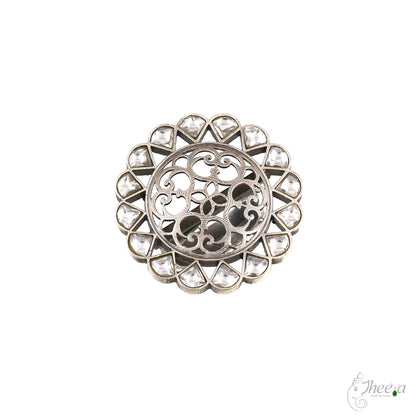 BigWhite Kundan ring image 1